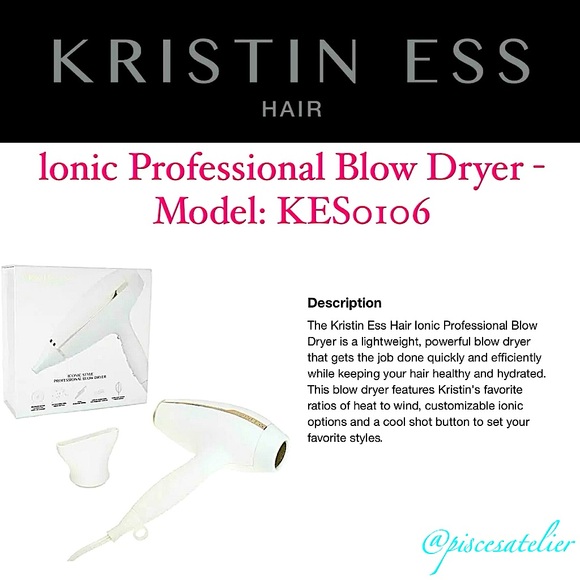 Kristin Ess Ionic Professional Blow Dryer, Smoothing & Frizz Control - 1875W - Picture 2 of 11